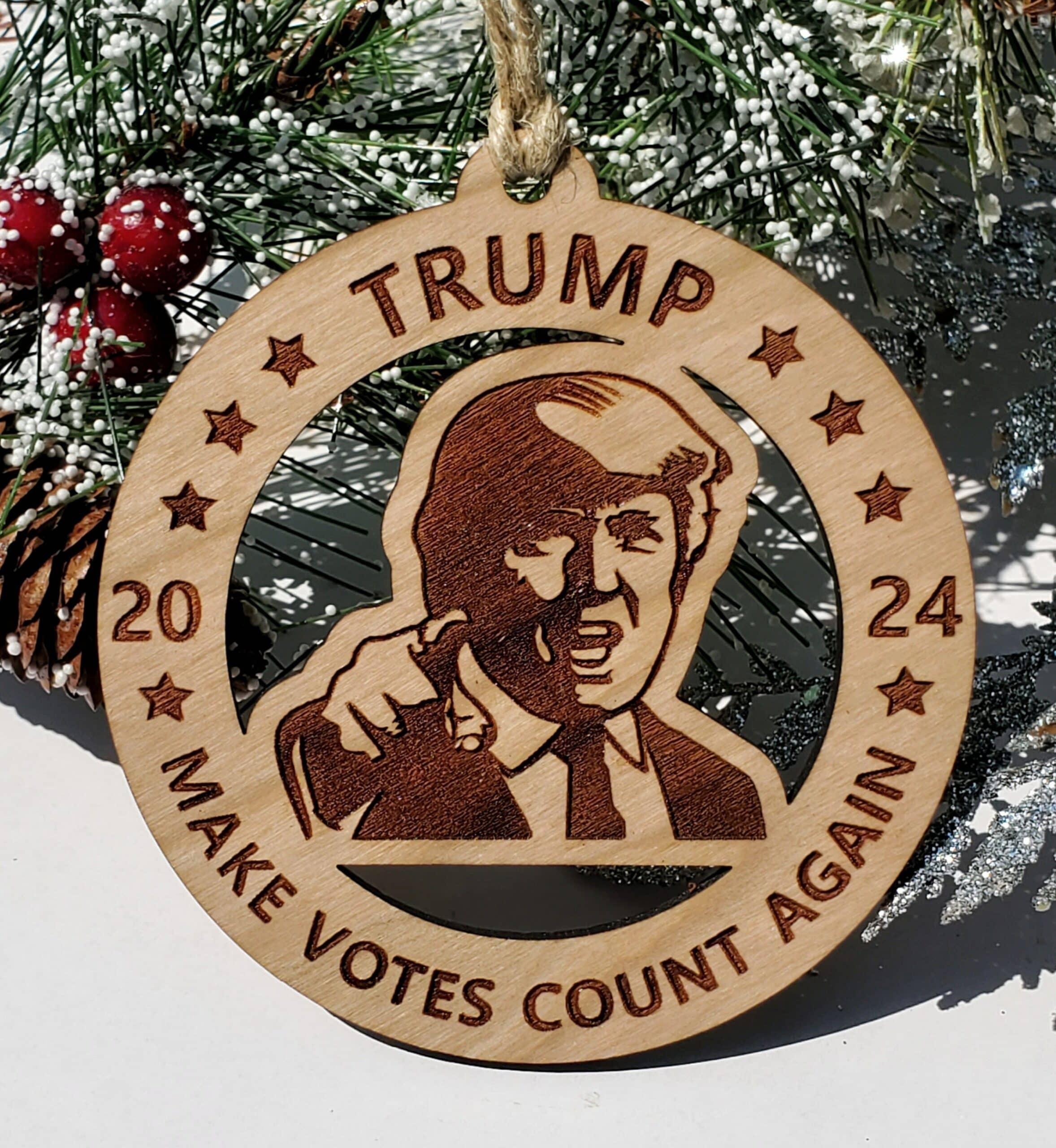 Trump Will Be Back Christmas 2024 Ornament - Jolly Family Gifts