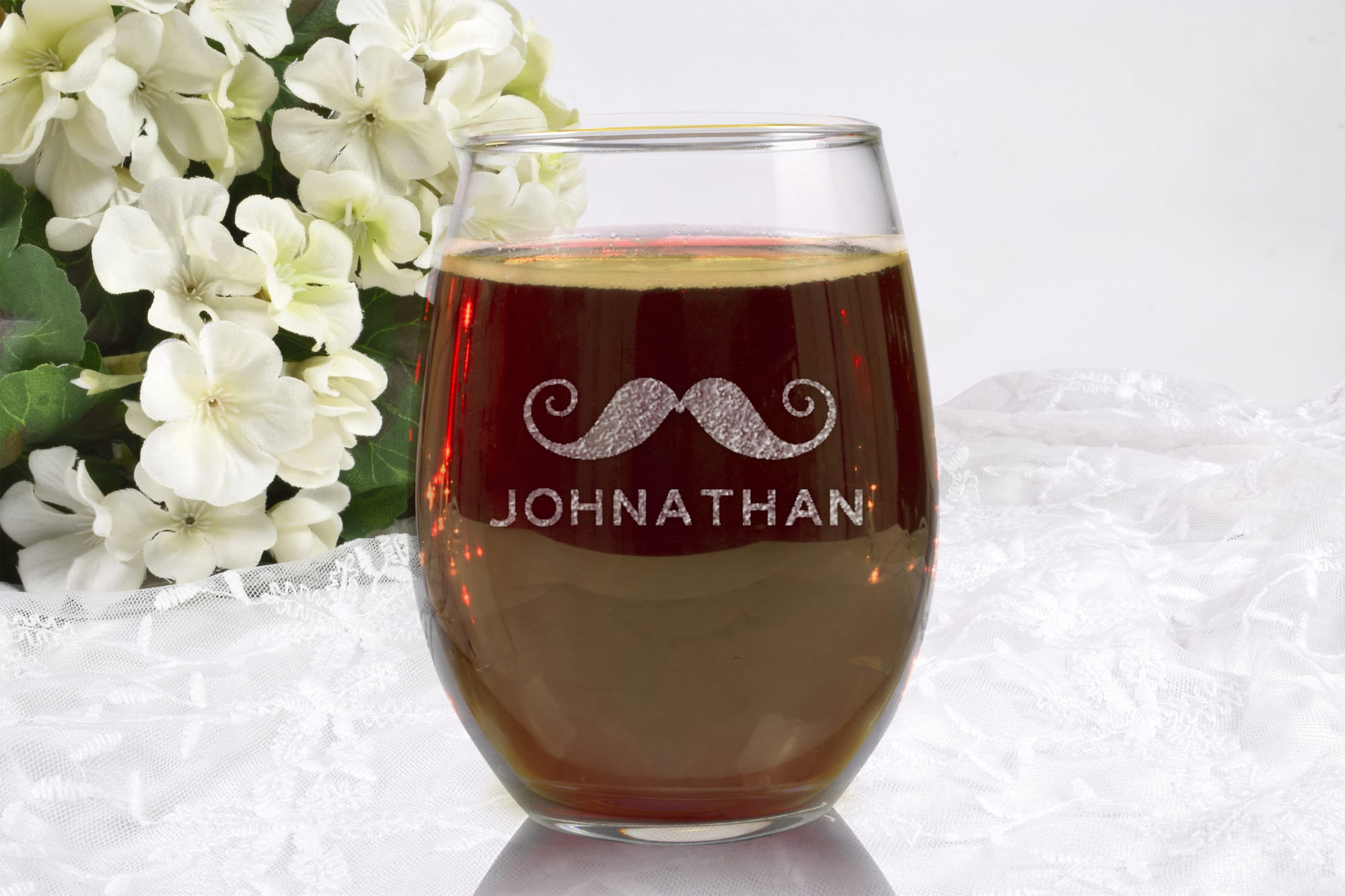  Monogram Etched Stemless Wine Glasses, Personalized Wine Glass  w Name, Wedding Gift, Custom Wine Glass, Wedding Wine Glass, Bridesmaid  Gift : Handmade Products